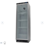  Ψυγείο - 400L - Μαύρο - με γυάλινη πόρτα